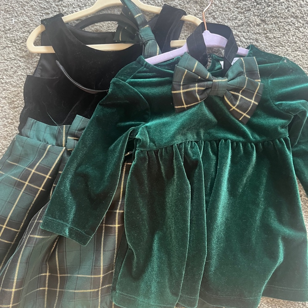 The Children's Place Black and Green Dress